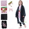 Firecos Nezuko Tanjiro Costume Cosplay Déguisement Kamado Vêtements de Kimono Cosplay Anime Costume pour Enfants pour Hallowe