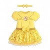 Disney Princess Baby Girls Costume Bodysuit Dress & Headband Set