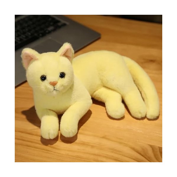 SaruEL Jouets en Peluche Mignons et réalistes, Coussins en Peluche pour Chat, décorations de Chambre, Grands Cadeaux pour Les