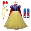 FMYFWY Costume de Carnaval Princesse Robe de Blanche Neige avec Cape Filles Conte de Fée Snow White Déguisements Halloween No