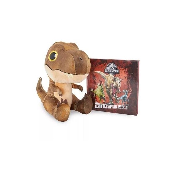 Kohls Cares Jurassic World Ensemble livre de dinosaures T. Rex et poupée en peluche douce