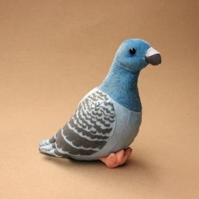 BIVVI Simulation Pigeon en Peluche Mignon Oiseau poupée Bleu Pigeon poupée Mignon Doux Cadeau