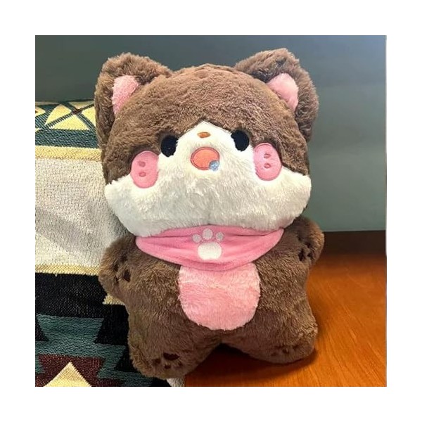 GagaLu Chat Peluche Poupée Chaton Moelleux Peluche Dessin Animé en Peluche Jouet Mignon Enfants Fille Anniversaire Noël Cadea