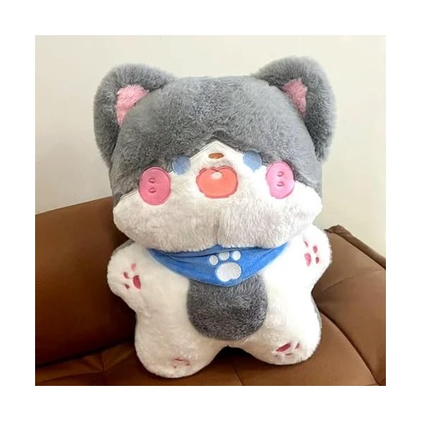 GagaLu Chat Peluche Poupée Chaton Moelleux Peluche Dessin Animé en Peluche Jouet Mignon Enfants Fille Anniversaire Noël Cadea