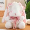 EacTEL Kawaii Lapin À Longues Oreilles Jouets en Peluche Poupées Mignonnes Filles en Peluche Animal Jouets Cadeaux D’Annivers
