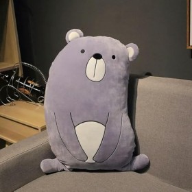 NOpinz Doux Simple Animal en Peluche Oreiller Ours Souris Peluche Poupée Canapé Sieste Oreiller Jouet Cadeaux 50cm 3