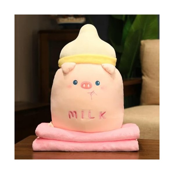 NOpinz Kawaii Super Doux Lapin Dinosaure Cochon Tigre Canard Oreiller Lait Bouteille en Peluche Jouet Poupée Peluche Flanelle