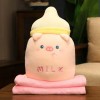 NOpinz Kawaii Super Doux Lapin Dinosaure Cochon Tigre Canard Oreiller Lait Bouteille en Peluche Jouet Poupée Peluche Flanelle
