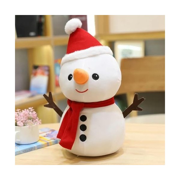 EacTEL Père Noël Mignon Bonhomme de Neige Wapiti Jouets en Peluche décoration de Noël poupée Jouets en Peluche Enfants Cadeau