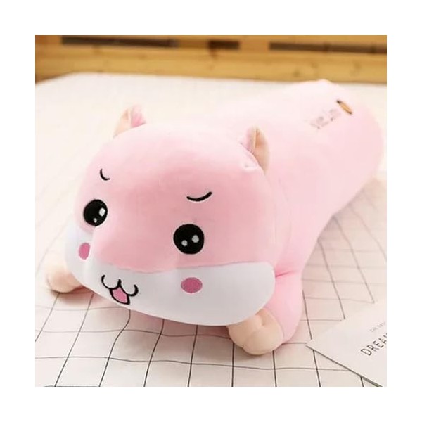 PaMut Oreiller en Peluche Hamster Doux Peluche Mignon Animal Coussin poupée Cadeau d’Anniversaire Enfants Cadeau de Noël 60cm