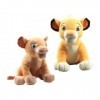 TTSM Simba Nala Lot de 2 jouets en peluche doux Le Roi Lion assis 26 cm