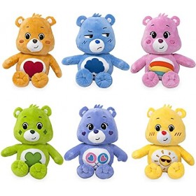 Ours porte-bonheur Care Bears - 6 figurines différentes - 28 cm - Peluche originale - Unlock The Magic - Ours en peluche supe