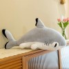 DHESSO 70 cm-110 cm créatif Requin Chat Oreiller en Peluche Mignon poupée Enfants Filles Grand Coussin Doux Chambre décoratio