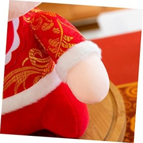 Toyvian 2 Pièces Poupée Lapin du Nouvel an Animaux en Peluche du Nouvel an Peluche Lapin Année Lunaire Animal en Peluche Nouv