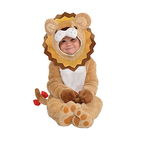 amscan 9908447 Costume de lion rugissant pour enfant 2-3 ans , unisexe, beige, 2-3 ans