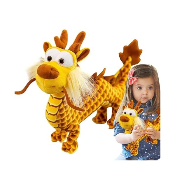 itrimaka Jouet en Peluche Dragon, Poupées en Peluche Dragon du Zodiaque Chinois De 13,78 Pouces, Cadeaux De Jouets en Peluche