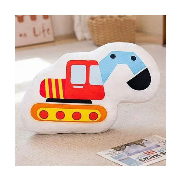 NOpinz Dessin animé Voiture Pelle Avion Jouet en Peluche poupée en Peluche Oreiller Coussin Enfants garçon Cadeau décoration 