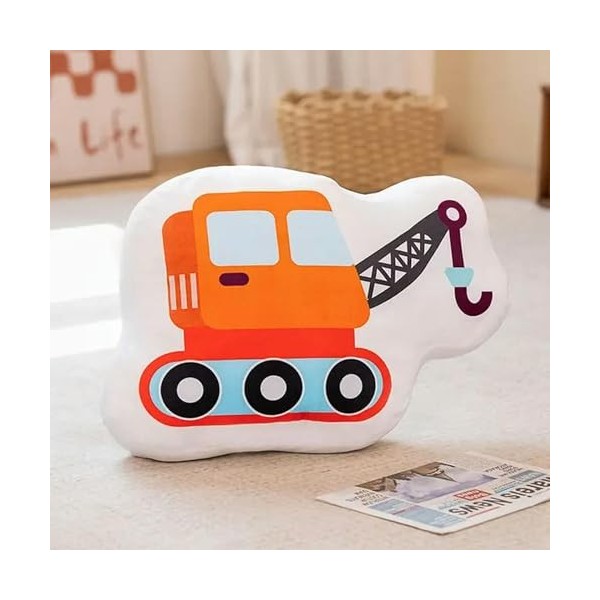 NOpinz Dessin animé Voiture Pelle Avion Jouet en Peluche poupée en Peluche Oreiller Coussin Enfants garçon Cadeau décoration 