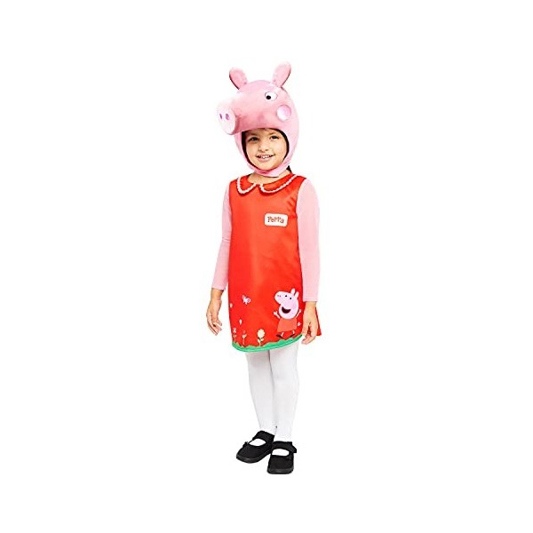 amscan Déguisement Peppa Pig 9907548 pour fille - Licence officielle - Tête en peluche - 2-3 ans