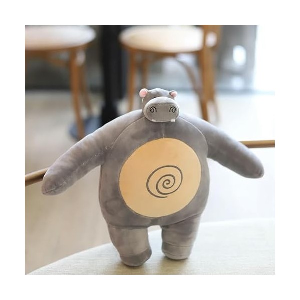 EacTEL Animaux en Peluche Créatifs Petite Tête Animal Coussin Ours Éléphant Peluche Jouets Mignon Doux Coussin Enfants Cadeau