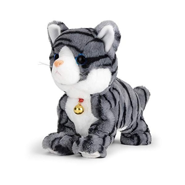 Smalody Robot Cat Chat Robot Chat Kitty Jouet, Chat Interactif en Peluche Chat en Peluche, Contrôle Tactile Meow Chaton, Anim