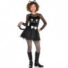 amscan 8402215 12-14 Costume Kitty Kat noir pour fille | Taille L 12-14 | 3 pièces