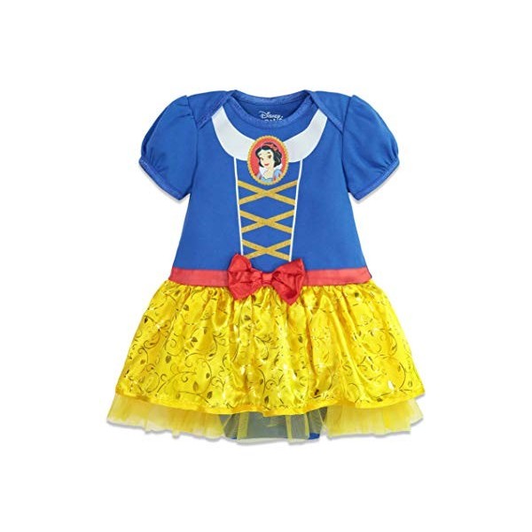 Disney Princess Baby Girls Costume Bodysuit Dress & Headband Set