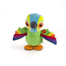 La ferme de zenón peluche lorito Pepe interactif multicolore - Bandai Spain 80020 - version espagnole