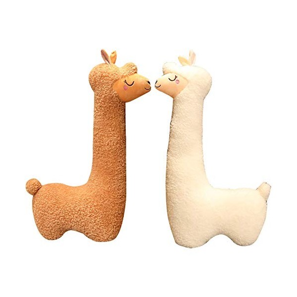 AMOZO Peluche en Peluche alpaga, alpaga géant en Peluche Animal en Peluche Lama Mignon Oreiller canapé Coussin côté dormeur O