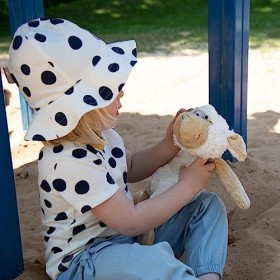 Sigikid 42960 Mood Pet Mouton, Doudou dhumeur, Expression faciale modifiable grâce au pli Facial : Montrer, Jouer, câliner, 