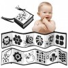 FWZXBK Jouets pour bébé de 0 à 9 mois, jouets pour nouveau-né noirs et blancs pour 0 à 9 mois, cadeau pour nouveau-né garçon 