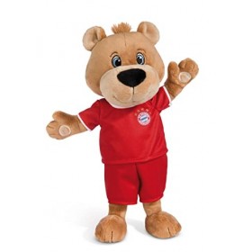 NICI- Peluche Doudou FC Bayern Ours 35cm avec Maillot de Foot Brun Issu dune Production Durable, 49074, Berni 35 cm