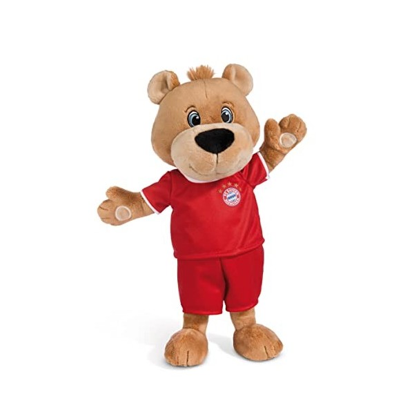 NICI- Peluche Doudou FC Bayern Ours 35cm avec Maillot de Foot Brun Issu dune Production Durable, 49074, Berni 35 cm