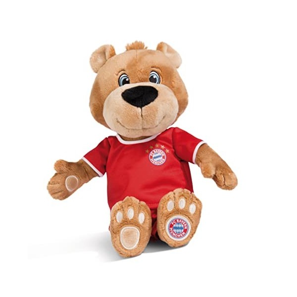 NICI- Peluche Doudou FC Bayern Ours 35cm avec Maillot de Foot Brun Issu dune Production Durable, 49074, Berni 35 cm