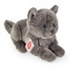 Peluche Chat Gris allongé Hermann 20 cm