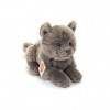 Peluche Chat Gris allongé Hermann 20 cm