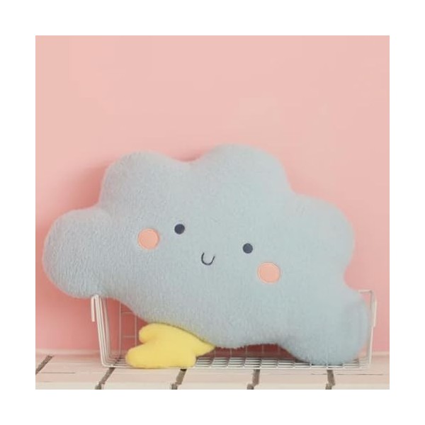 EacTEL Nouveau Nuage Heureux Peluche Oreiller Arc-en-Ciel Soleil Pluie Foudre Nuage Décoration D’intérieur Canapé Chaise Enfa