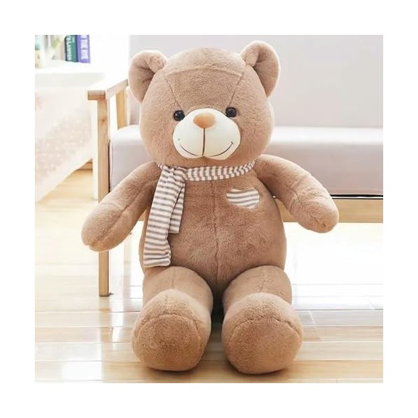 Nouveau Ours en Peluche de Haute qualité avec écharpe en Peluche Animal Ours en Peluche Poupée en Peluche Oreiller Cadeau d’A