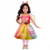 amscan ans-9908876 Robe Peppa Rainbow 2-3 ans, 9908876, multicolore