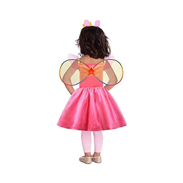 amscan ans-9908876 Robe Peppa Rainbow 2-3 ans, 9908876, multicolore