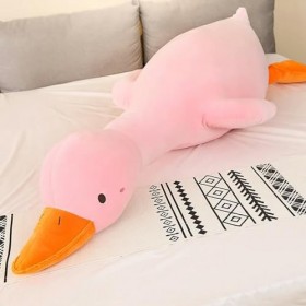 NOpinz Coussin Animal Doux en Peluche Mignon Canard en Peluche poupée Coussin de Dos pour Cadeau d’Anniversaire Enfant 90cm 3