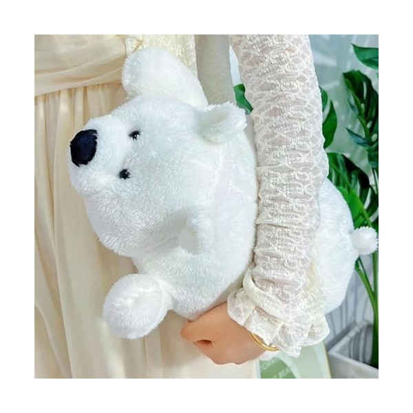 EacTEL Ours Polaire Ours Mignon Enfants Oreiller Cadeau Peluche Jouet Animal Fille Cadeau Chambre Décoration Anniversaire Cad