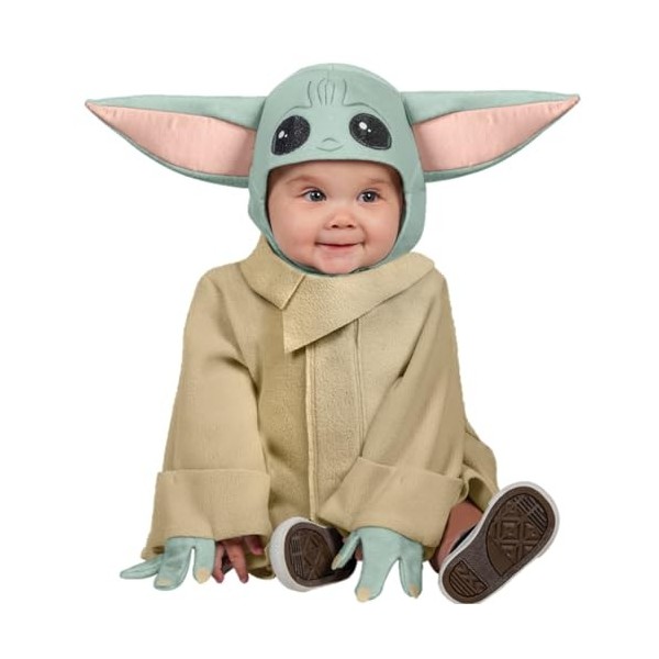 Rubies - STAR WARS Officiel - Déguisement Classique Bébé Yoda - Déguisement pour Enfants 2-3 ans. Manteau long, Mains et Cago