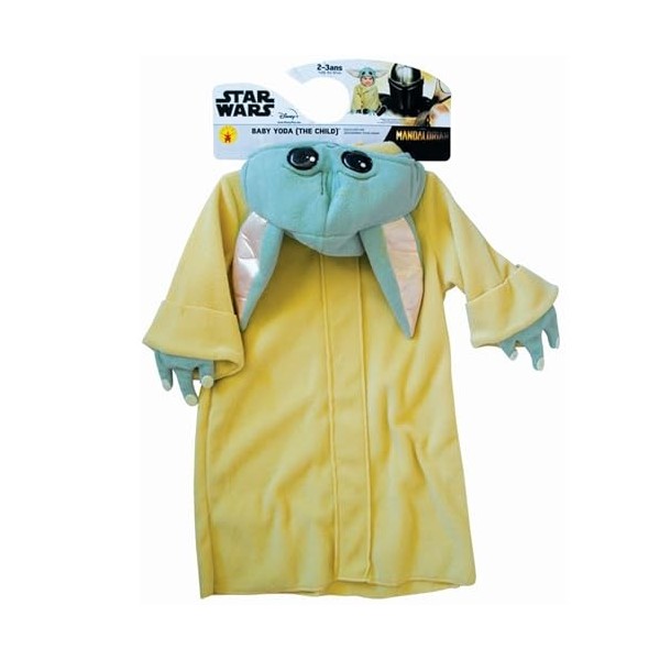 Rubies - STAR WARS Officiel - Déguisement Classique Bébé Yoda - Déguisement pour Enfants 2-3 ans. Manteau long, Mains et Cago