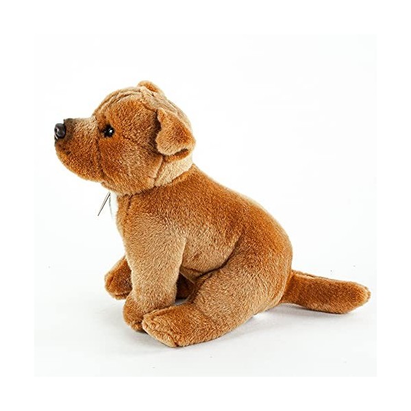 Teddys Rothenburg Pitbull/American Staffordshire Terrier assis 30 cm Marron