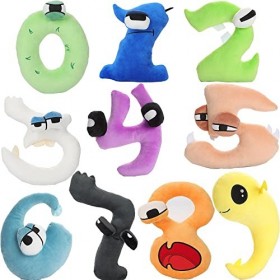 OUKEYI Number Lore Lot de 5 coussins en peluche pour enfants et adultes, choix danniversaire pour les fans