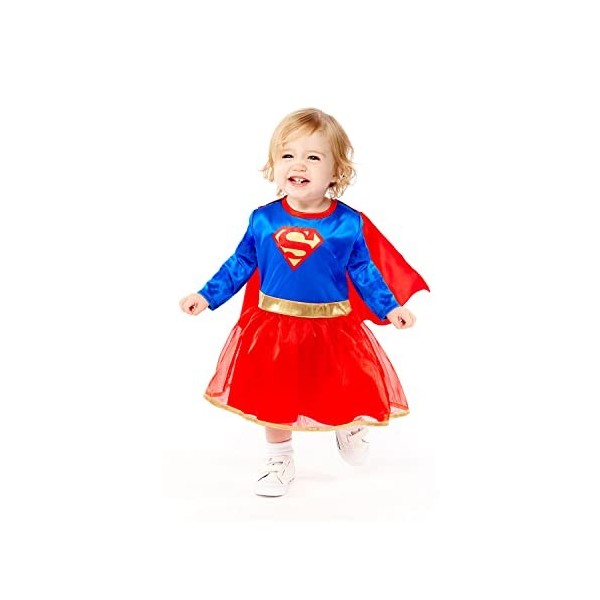 amscan amscan-9906722 Déguisement Supergirl Warner Bros pour bébé 18-24 Mois , Fille, 9906722, Multicolore