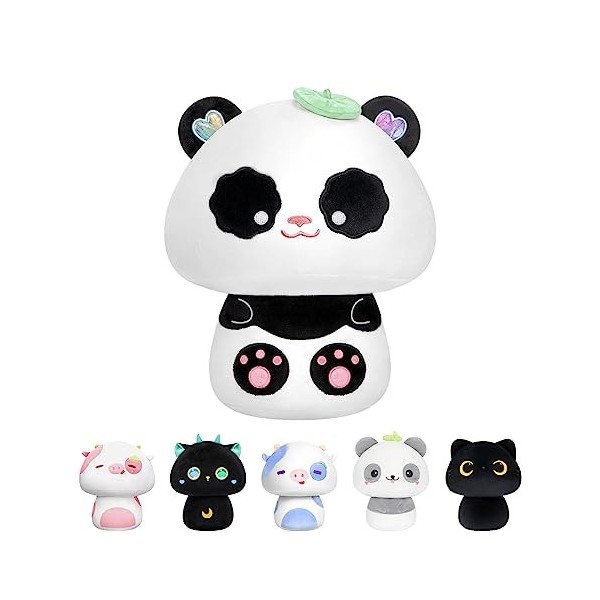 Mewaii 20CM Peluche Oreiller Kawaii Coussin d‘Animaux pour Enfant Poupée Jouets Forme de Champignon Oreiller en Peluche de Câ