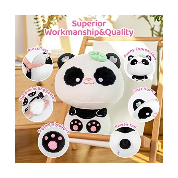 Mewaii 20CM Peluche Oreiller Kawaii Coussin d‘Animaux pour Enfant Poupée Jouets Forme de Champignon Oreiller en Peluche de Câ