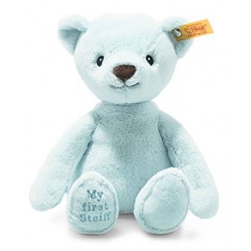Steiff Soft Cuddly Friends My First Ours en Peluche bébé-26 cm-Doudou et Doux-Lavable-Bleu Clair, 242144, 1 Stück 1er Pack 